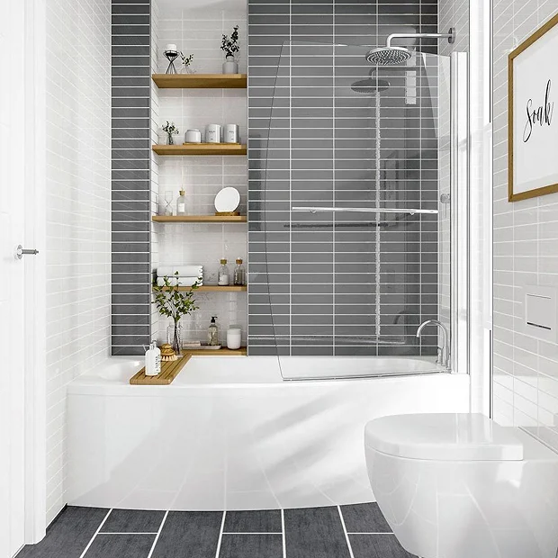 Victorian Plumbing Cast 1685 X 685 Space Saving Bath With Bath Screen 4 Victorian Plumbing Cast 1685 X 685 Space Saving Bath With Bath Screen - Image 2
