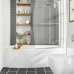 Victorian Plumbing Cast 1685 X 685 Space Saving Bath (inc. Front Panel) -Croydex shop c16ss nl