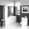 Cove 600mm BTW Toilet Unit Inc. Cistern + Soft Close Seat (Depth 330mm) -Croydex shop c6033btwwc d2