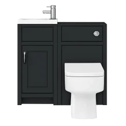 Chatsworth Traditional Cloakroom Vanity Unit Suite - Graphite -Croydex shop c900blk n d3