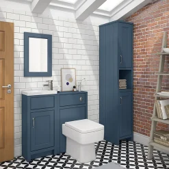 Chatsworth Traditional Cloakroom Vanity Unit Suite - Blue -Croydex shop c900blu n d1