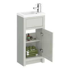 Chatsworth Traditional Cloakroom Vanity Unit Suite - Grey -Croydex shop c900gry d2