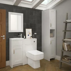 Chatsworth Traditional Cloakroom Vanity Unit Suite - White 11 Chatsworth Traditional Cloakroom Vanity Unit Suite - White -Croydex shop c900wht d6