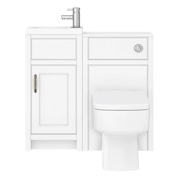 Chatsworth Traditional Cloakroom Vanity Unit Suite - White 7 Chatsworth Traditional Cloakroom Vanity Unit Suite - White - Image 5