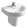 Ideal Standard Connect Arc 1TH Basin + Semi Pedestal 1 Ideal Standard Connect Arc 1TH Basin + Semi Pedestal -Croydex shop ca551ths l