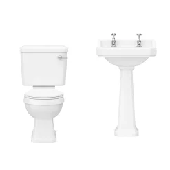Nuie Carlton 4-Piece Traditional 2TH Bathroom Suite - 560mm Basin 12 Nuie Carlton 4-Piece Traditional 2TH Bathroom Suite - 560mm Basin -Croydex shop car04nd3