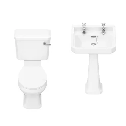 Nuie Carlton 4-Piece Traditional 2TH Bathroom Suite - 560mm Basin 13 Nuie Carlton 4-Piece Traditional 2TH Bathroom Suite - 560mm Basin -Croydex shop car04nd4