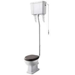 Nui Carlton Traditional Cloakroom Suite - High Level Toilet + Wall Hung Basin -Croydex shop carltoncloakroomsuite d1