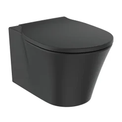 Ideal Standard Connect Air Silk Black AquaBlade Wall Hung Toilet + Soft Close Seat -Croydex shop casbwhsc l