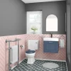 Chatsworth Blue Cloakroom Suite (Wall Hung Vanity Unit + Close Coupled Toilet) -Croydex shop cblwhs d6n