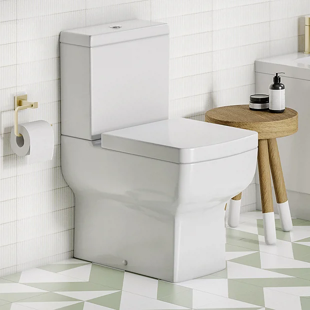 Victorian Plumbing Cubo Modern Square BTW Close Coupled Toilet + Soft Close Seat 4 Victorian Plumbing Cubo Modern Square BTW Close Coupled Toilet + Soft Close Seat - Image 2