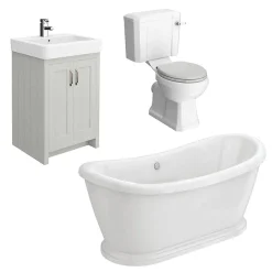 Chatsworth Grey Close Coupled Roll Top Bathroom Suite 13 Chatsworth Grey Close Coupled Roll Top Bathroom Suite -Croydex shop cccgybs detail1