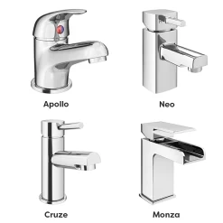 Cove Vanity Unit Cloakroom Suite + Basin Mixer Tap (W1050 X D300mm) -Croydex shop ccstap nw d6