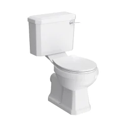 Nui Carlton Traditional Cloakroom Suite - Close Couple Toilet & Wall Hung Basin -Croydex shop cctcs n d1
