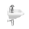 Nui Carlton Traditional Cloakroom Suite - Close Couple Toilet & Wall Hung Basin -Croydex shop cctcs n d6