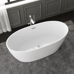Victorian Plumbing Catania 1500 X 720 Double Ended Bath With Chrome Waste -Croydex shop cfb15c d1