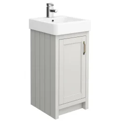 Chatsworth Traditional Grey Cloakroom Suite (Vanity Unit + Close Coupled Toilet) -Croydex shop cgycs425 d1