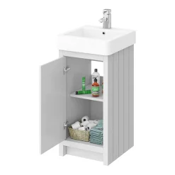 Chatsworth Traditional Grey Cloakroom Suite (Vanity Unit + Close Coupled Toilet) -Croydex shop cgycs425 d2
