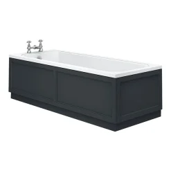 Chatsworth Graphite 1700 X 700 Single Ended Bath + Panels -Croydex shop ch17blk detail1