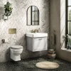 Chatsworth Compact Top/Front Flush Toilet Frame With Antique Brass Flush - Round Buttons -Croydex shop chcfrab d3