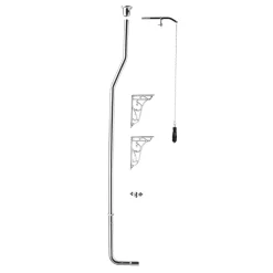 Chatsworth High Level Traditional Toilet W. Graphite Seat & Black Flush Pull Handle -Croydex shop chhlwcbfd2