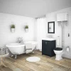 Chatsworth High Level Traditional Toilet W. Graphite Seat & Black Flush Pull Handle 2 Chatsworth High Level Traditional Toilet W. Graphite Seat & Black Flush Pull Handle -Croydex shop chhlwcbfd5