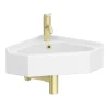 Chatsworth Traditional Corner Cloakroom Basin 1TH - Gloss White -Croydex shop cht712gwnd1