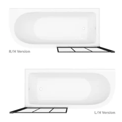 Chatsworth Traditional Shower Bath Suite - 1700mm With Matt Black Grid Screen + Leg Set 10 Chatsworth Traditional Shower Bath Suite - 1700mm With Matt Black Grid Screen + Leg Set -Croydex shop chtblk17d1