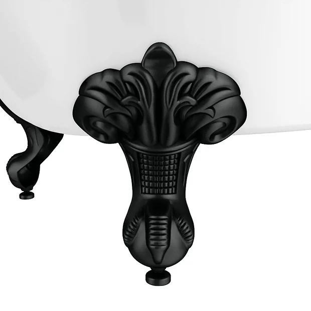 Chatsworth Traditional Shower Bath Suite - 1700mm With Matt Black Grid Screen + Leg Set 6 Chatsworth Traditional Shower Bath Suite - 1700mm With Matt Black Grid Screen + Leg Set - Image 4