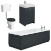 Chatsworth Graphite Bathroom Suite Incl. 1700 X 700 Bath With Panels -Croydex shop chtbsblk d7