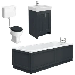 Chatsworth Graphite Bathroom Suite Incl. 1700 X 700 Bath With Panels