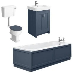 Chatsworth Blue Bathroom Suite Incl. 1700 X 700 Bath With Panels