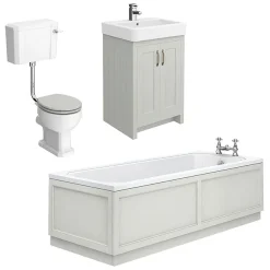 Chatsworth Grey Bathroom Suite Incl. 1700 X 700 Bath With Panels