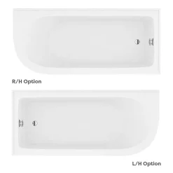 Chatsworth White Traditional Shower Bath Suite - 1700mm With Brushed Brass Screen + White Leg Set -Croydex shop chtws17 d1