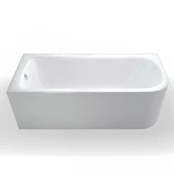 Cleargreen Bathroom Cleargreen Viride Offset 170cm X 75cm Single Ended Bath + Panel