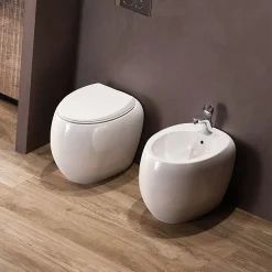 RAK Ceramic RAK Cloud Rimless Back To Wall Pan + Soft Close Seat - Gloss White -Croydex shop clobtwgw d1