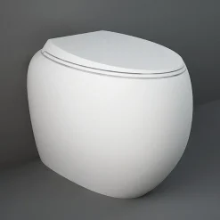 RAK Ceramic RAK Cloud Matt White Rimless Back To Wall Pan + Soft Close Seat -Croydex shop clobtwmw l