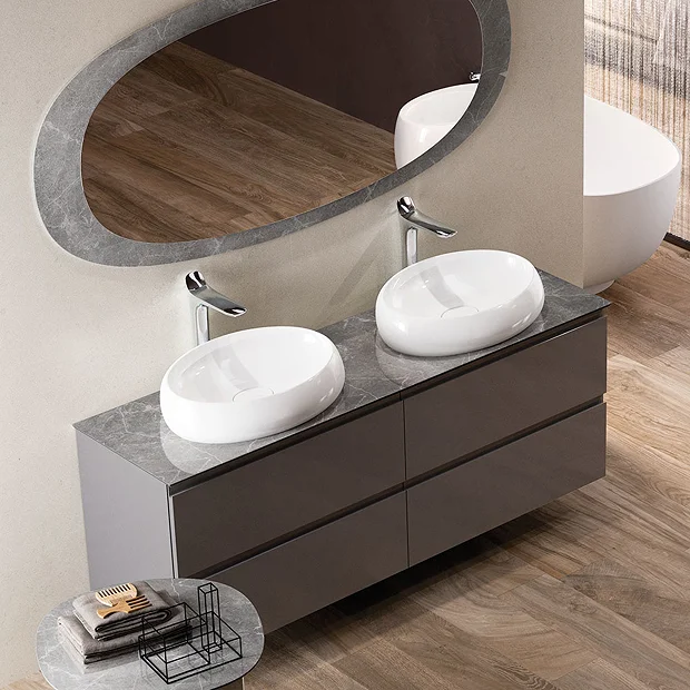 RAK Ceramic RAK Cloud 58cm Counter Top Basin - Gloss White 3 RAK Ceramic RAK Cloud 58cm Counter Top Basin - Gloss White