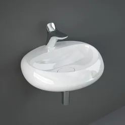 RAK Ceramic RAK Cloud 55cm 1TH Wall Hung Basin - Gloss White