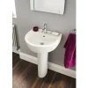 Ultra Orb 1 Tap Hole Basin And Pedestal Set -Croydex shop cob001 d1