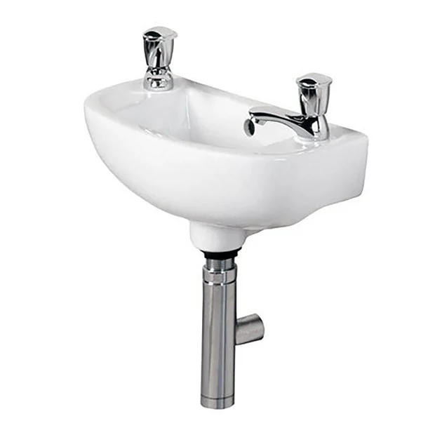 RAK Ceramic RAK Compact 45cm Slimline Basin - 2 TH 3 RAK Ceramic RAK Compact 45cm Slimline Basin - 2 TH