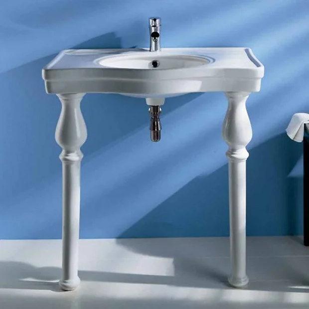 RAK Ceramic RAK 85cm Alexandra Console Basin Inc. Ceramic Legs 4 RAK Ceramic RAK 85cm Alexandra Console Basin Inc. Ceramic Legs - Image 2