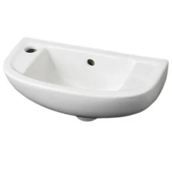 Victorian Plumbing Cool Cloakroom Suite - Gloss White 9 Victorian Plumbing Cool Cloakroom Suite - Gloss White -Croydex shop coolcloakroomsuiteshortprojectiontoiletwith45cmslimline1thbasind2