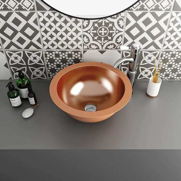 The Period Bathroom Company Trafalgar Polished Copper 407mm Round Counter Top Basin 4 The Period Bathroom Company Trafalgar Polished Copper 407mm Round Counter Top Basin - Image 2