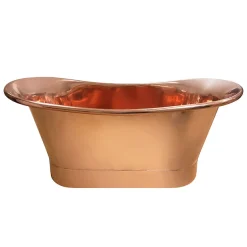 The Period Bathroom Company Trafalgar Copper 1500 X 710mm Double Ended Slipper Roll Top Bath Tub -Croydex shop copd115 nd1