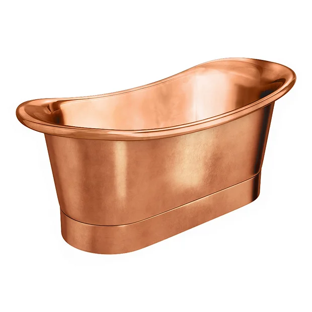 The Period Bathroom Company Trafalgar Copper 1700 X 710mm Double Ended Slipper Roll Top Bath Tub 3 The Period Bathroom Company Trafalgar Copper 1700 X 710mm Double Ended Slipper Roll Top Bath Tub