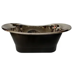 The Period Bathroom Company Trafalgar Matt Black 1700 X 710mm Double Ended Slipper Roll Top Bath Tub (Nickel Inside) 11 The Period Bathroom Company Trafalgar Matt Black 1700 X 710mm Double Ended Slipper Roll Top Bath Tub (Nickel Inside) -Croydex shop copd517 d4