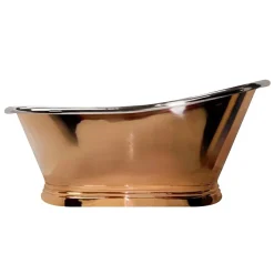 The Period Bathroom Company Trafalgar Copper 1700 X 787mm Slipper Roll Top Bath Tub (Nickel Inside) -Croydex shop cops317 d1