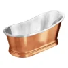 The Period Bathroom Company Trafalgar Copper 1700 X 787mm Slipper Roll Top Bath Tub (Nickel Inside) -Croydex shop cops317 d2
