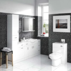 Cove 600mm BTW Toilet Unit Inc. Cistern + Soft Close Seat (Depth 300mm) -Croydex shop covebtwtoiletunitd2